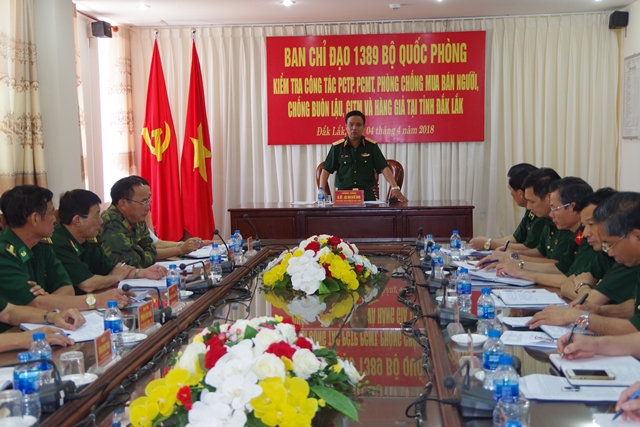 Ban Chỉ đạo 1389 Bộ Quốc phòng kiểm tra, làm việc tại Bộ Chỉ huy BĐBP tỉnh Đắk Lắk