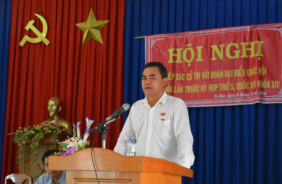 Đoàn Đại biểu Quốc hội tỉnh tiếp xúc cử tri xã Ea Sar, huyện Ea Kar