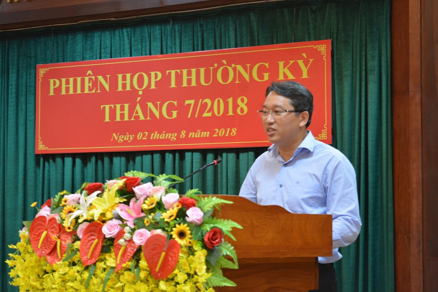 Phiên họp thường kỳ tháng 7 năm 2018 của UBND tỉnh