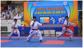 236 vận động viên dự giải Karatedo vô địch tỉnh Đắk Lắk năm 2018