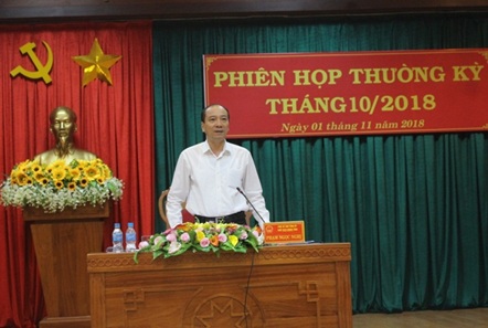 Kết luận của Chủ tịch UBND tỉnh tại phiên họp UBND tỉnh thường kỳ tháng 10/2018