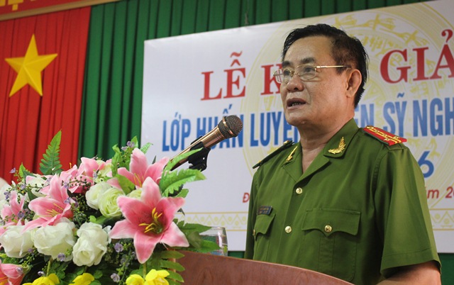 Cảnh sát Phòng cháy và Chữa cháy tỉnh Đắk Lắk tổ chức lễ khai giảng khóa huấn luyện chiến sỹ nghĩa vụ CAND năm 2016