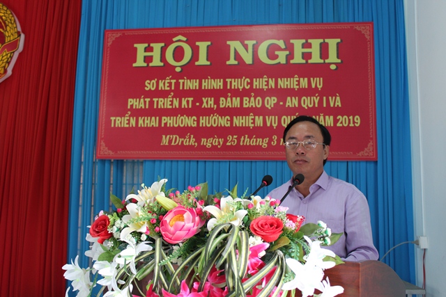 Huyện M’Đrắk triển khai nhiệm vụ quý II năm 2019
