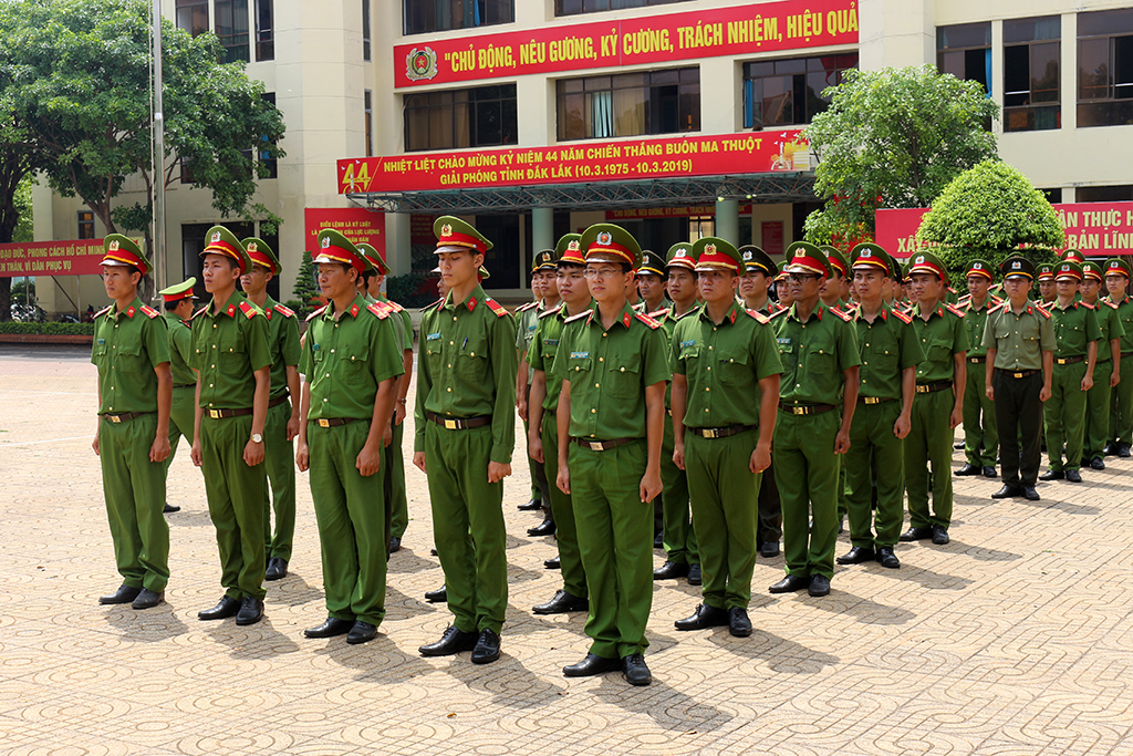 Công an tỉnh Đắk Lắk sẵn sàng cho Hội thi điều lệnh, quân sự, võ thuật CAND lần thứ 5, năm 2019