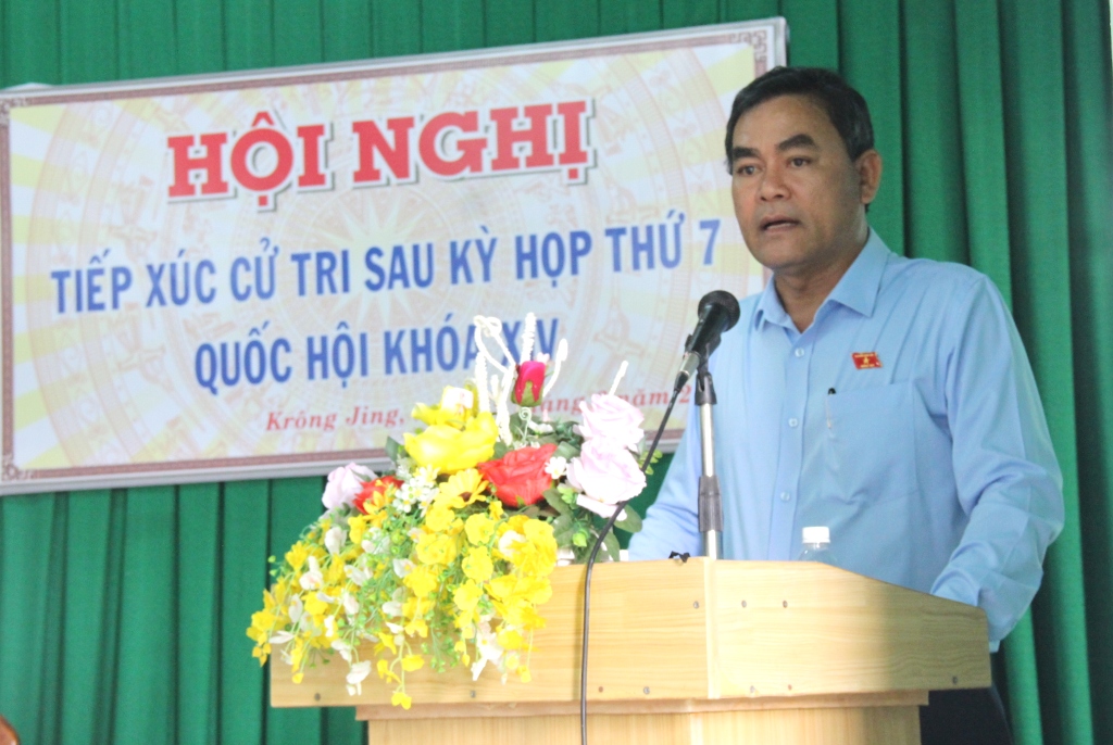 Đoàn Đại biểu Quốc hội tỉnh tiếp xúc cử tri huyện M’Đrắk