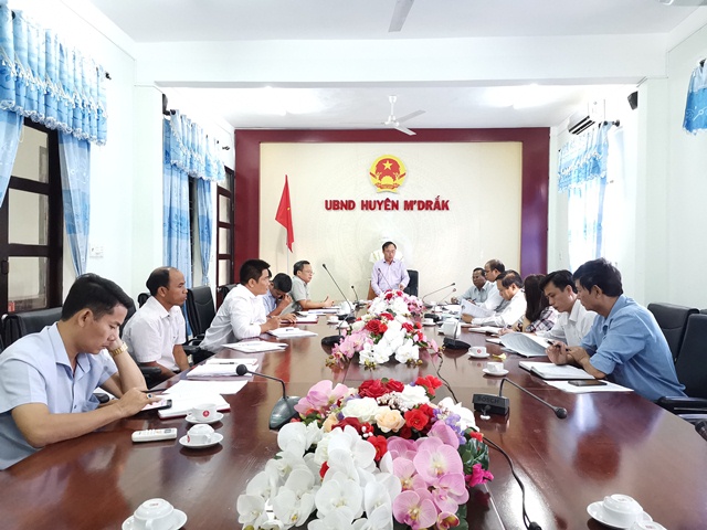 UBND huyện M’Đrắk họp giải phóng mặt bằng dự án hồ chứa nước Krông Pách Thượng
