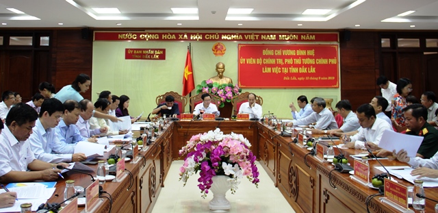Thông báo kết luận của Phó Thủ tướng Chính phủ Vương Đình Huệ tại buổi làm việc với lãnh đạo tỉnh Đắk Lắk