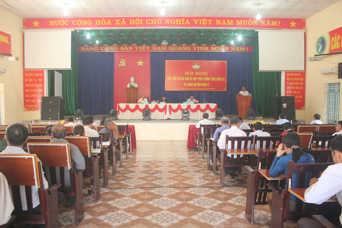 Hội nghị Tiếp xúc cử tri sau kỳ họp thứ 9 HĐND tỉnh Đắk Lắkkhóa IX