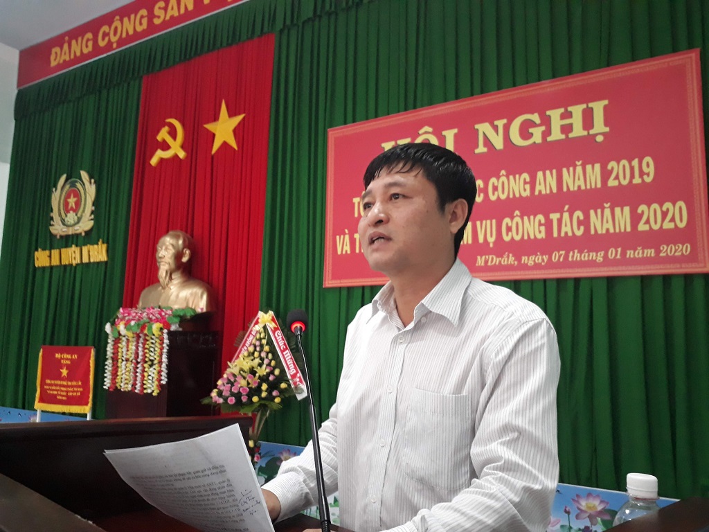 Công an huyện M’Drắk triển khai nhiệm vụ 2020