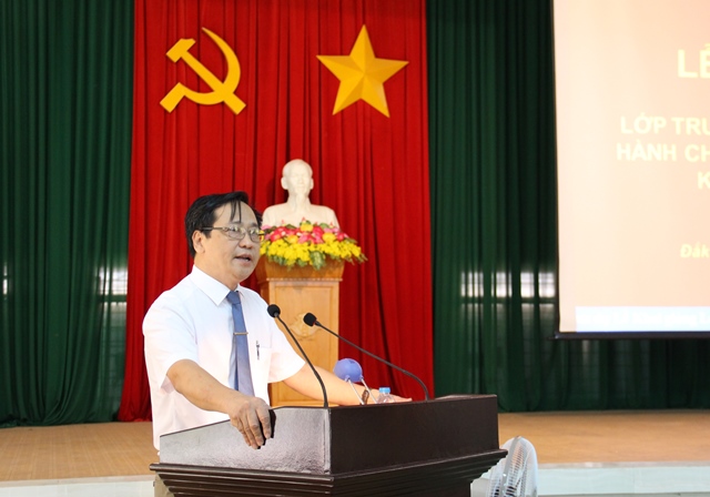 Khai giảng Lớp Trung cấp lý luận chính trị hành chính, hệ không tập trung K29, khóa 2020-2021