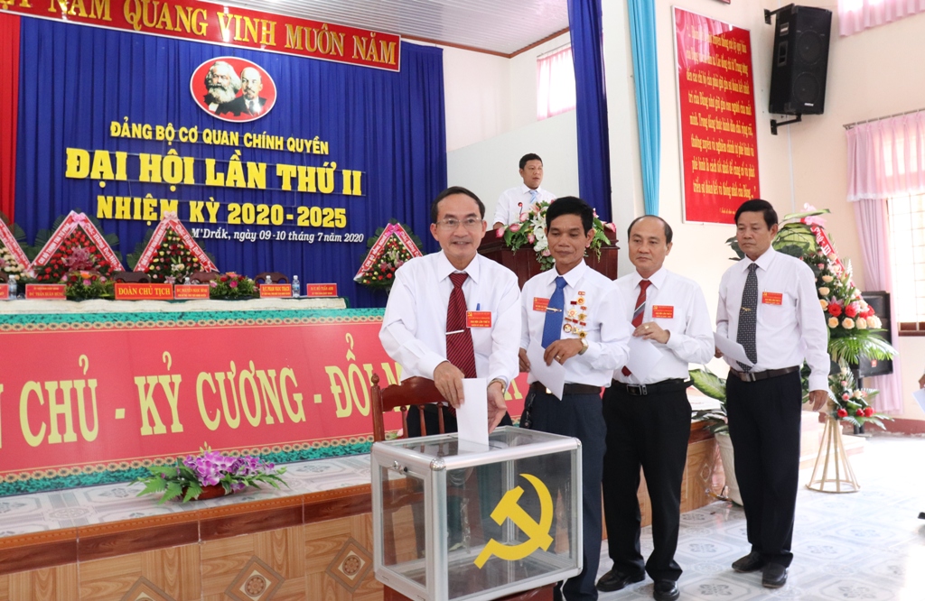Đại hội Đảng bộ Cơ quan chính quyền huyện M’Đrắk, nhiệm kỳ 2020 - 2025