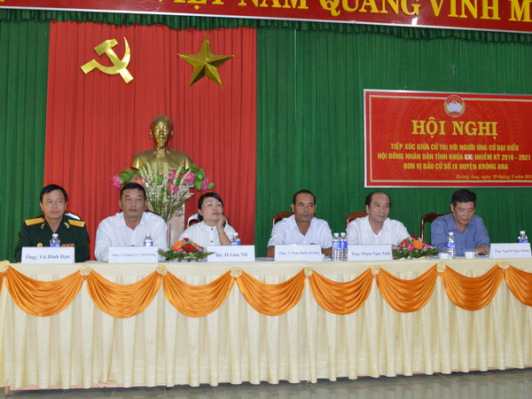Hội nghị tiếp xúc giữa cử tri với người ứng cử đại biểu HĐND tỉnh khóa IX tại đơn vị bầu cử số 9, huyện Krông Ana