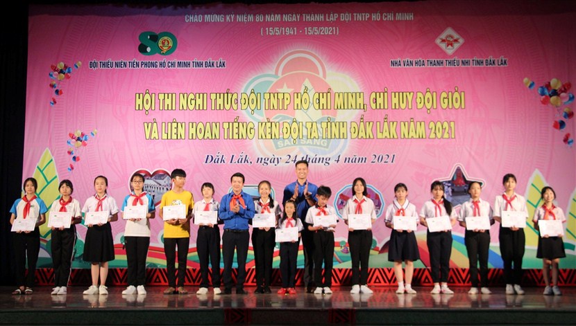 Hội thi Nghi thức Đội - Chỉ huy Đội giỏi và Liên hoan Tiếng kèn Đội ta tỉnh Đắk Lắk năm 2021