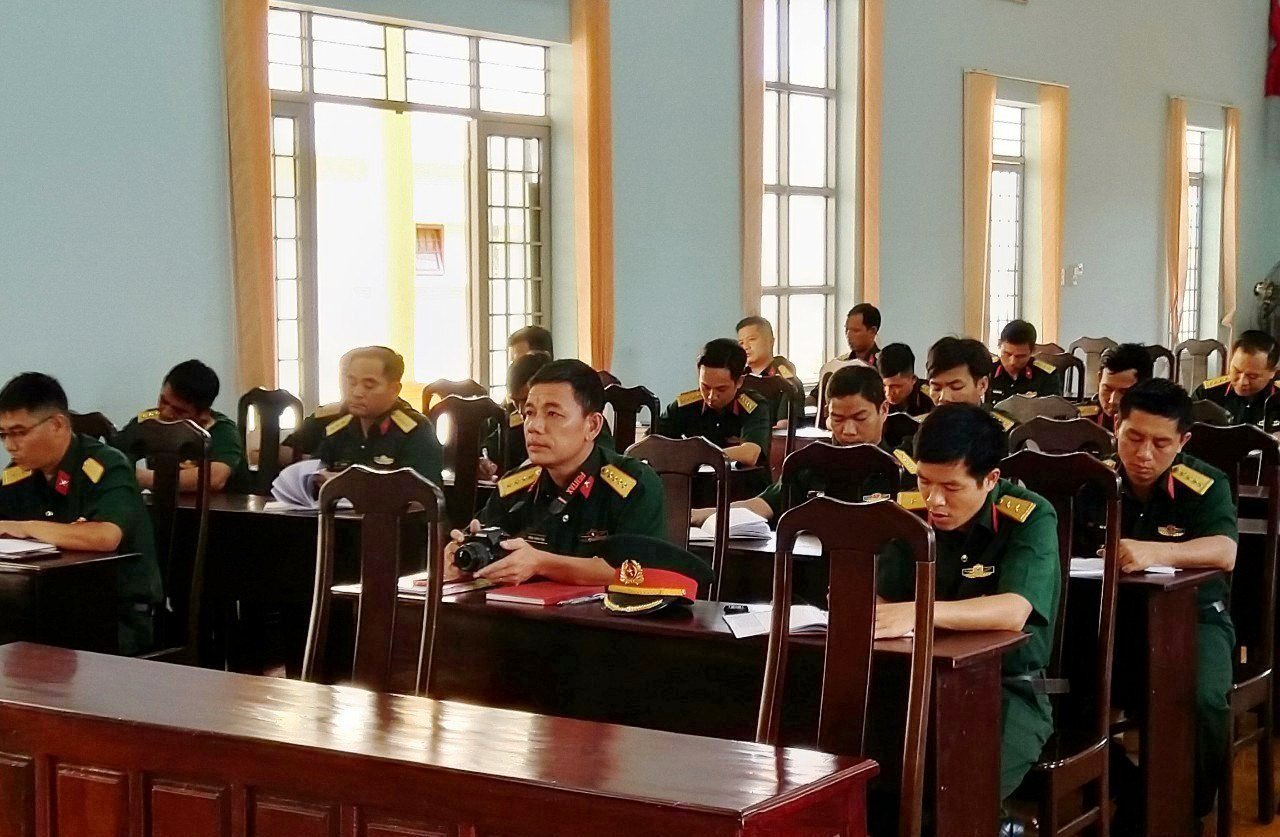 Đảng ủy Quân sự huyện Ea H’leo học tập, quán triệt Nghị quyết đại hội XIII của Đảng