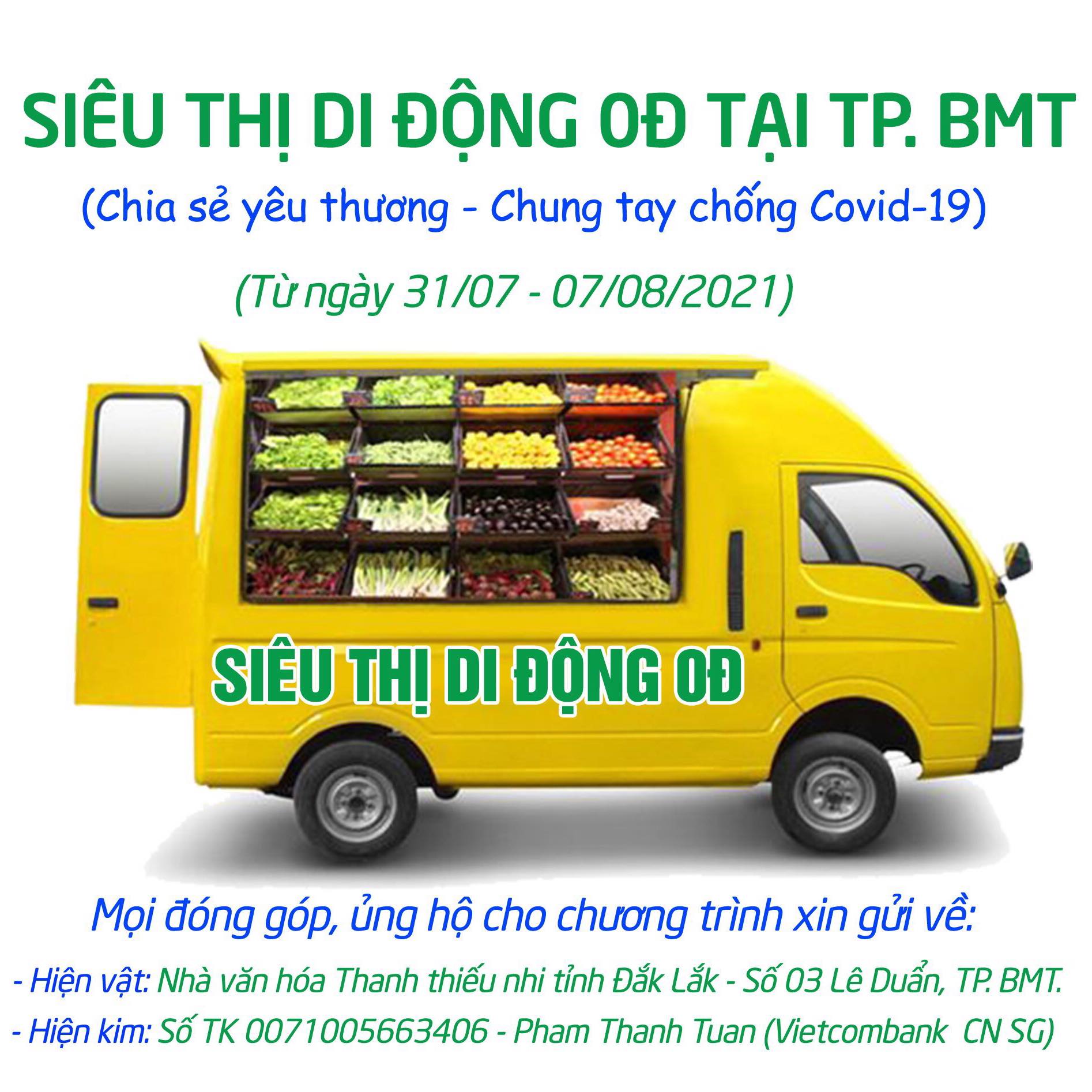 “Zero-VND mobile grocery stores” program is implemented in Buon Ma Thuot City