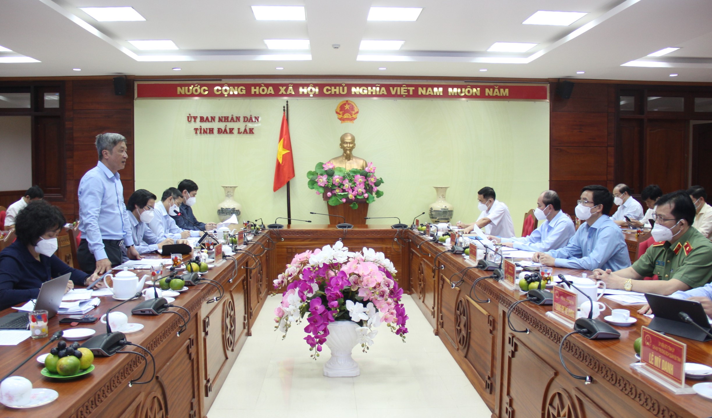 Đoàn kiểm tra của Bộ Y tế làm việc với tỉnh Đắk Lắk về công tác phòng chống dịch COVID-19