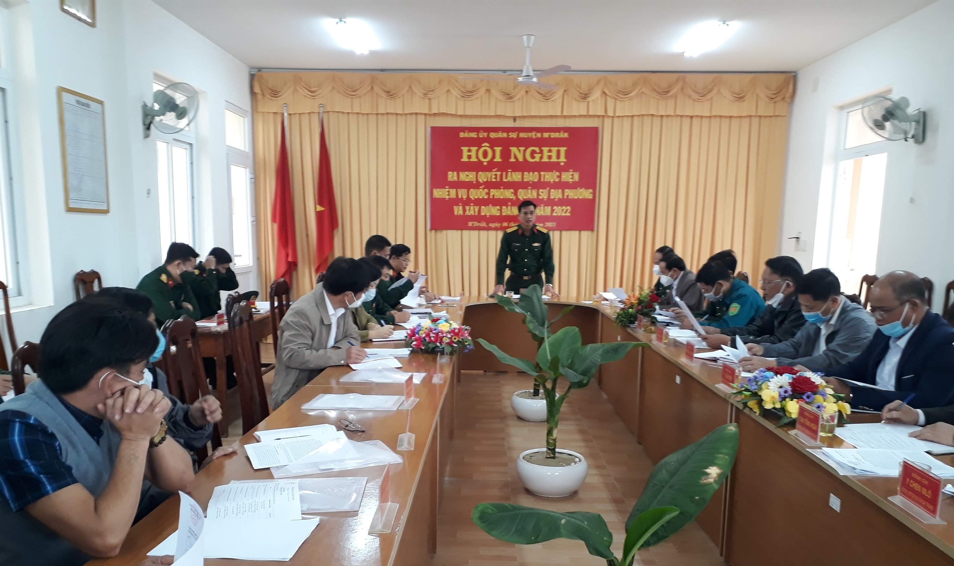 Đảng ủy Quân sự huyện M'Drắk ra nghị quyết lãnh đạo thực hiện nhiệm vụ năm 2022