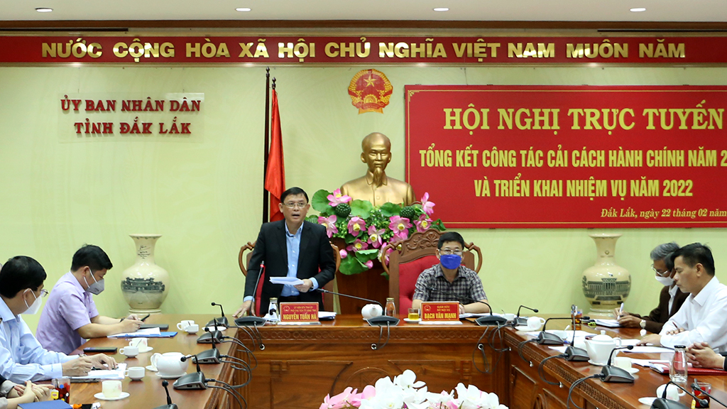 Hội nghị trực tuyến tổng kết công tác cải cách hành chính năm 2021 và triển khai nhiệm vụ năm 2022