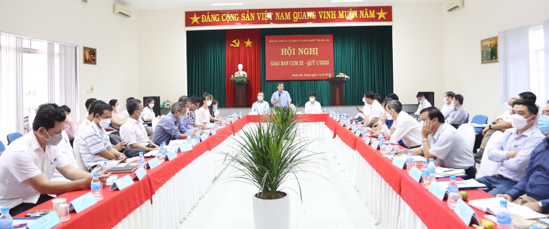 Hội nghị giao ban Cụm tổ chức cơ sở đảng số III