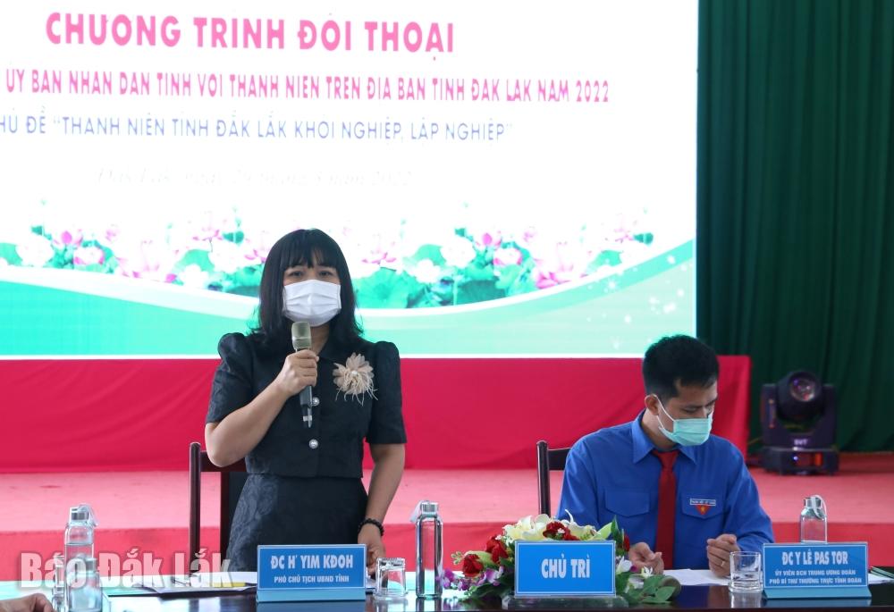 Thông báo kết luận của đồng chí H’Yim Kđoh – Phó Chủ tịch UBND tỉnh tại Chương trình đối ngoại giữa Lãnh đạo UBND tỉnh với thanh niên trên địa bàn tỉnh Đắk Lắk năm 2022