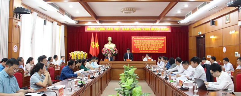Đoàn khảo sát của Ban Chỉ đạo tổng kết Nghị quyết 23-NQ/TW làm việc với Thường trực Tỉnh ủy Đắk Lắk