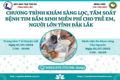 Tổ chức chương trình khám sàng lọc bệnh tim cho trẻ em năm 2023