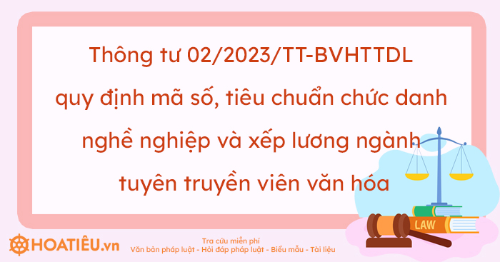 Triển khai Thông tư số 02/2023/TT-BVHTTDL của Bộ Văn hóa, Thể thao và Du lịch