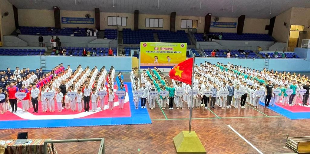 Khai mạc giải Taekwondo các lứa tuổi trẻ tỉnh Đắk Lắk năm 2023