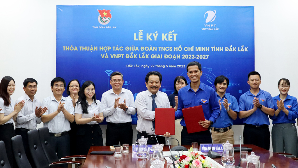 Tỉnh đoàn Đắk Lắk và VNPT Đắk Lắk ký kết thỏa thuận hợp tác giai đoạn 2023-2027