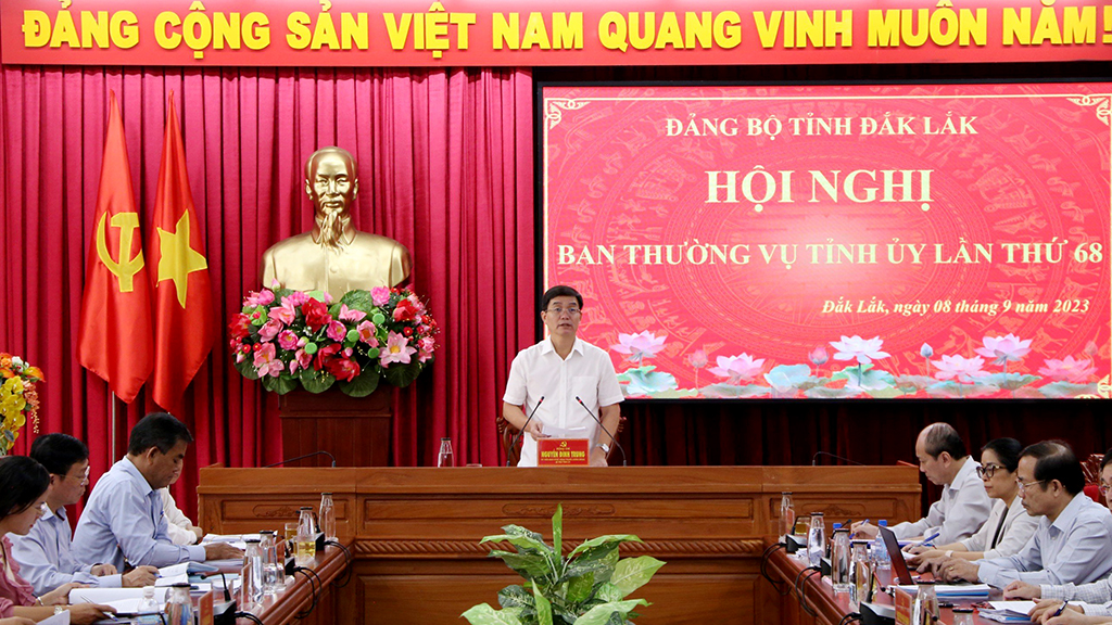 Hội nghị Ban Thường vụ Tỉnh ủy lần thứ 68 (định kỳ)