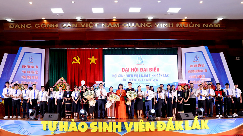 Đồng chí H Giang Niê giữ chức danh Chủ tịch Hội sinh viên Việt Nam tỉnh Đắk Lắk nhiệm kỳ 2023 - 2028