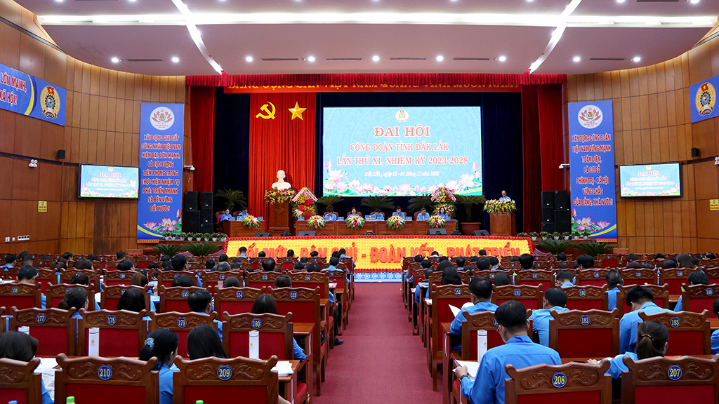 250 đại biểu dự Đại hội Công đoàn tỉnh Đắk Lắk khóa XI, nhiệm kỳ 2023 - 2028