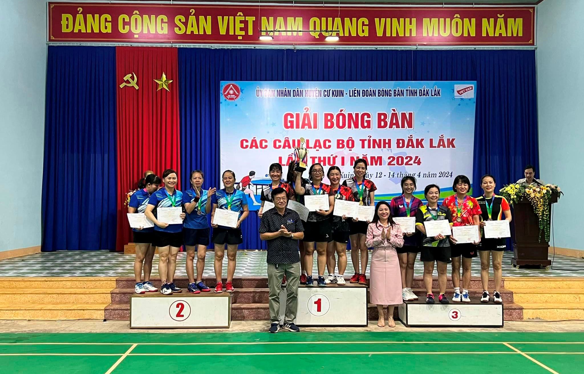 Bế mạc Giải bóng bàn các câu lạc bộ tỉnh Đắk Lắk lần thứ I năm 2024