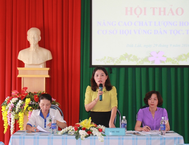 Hội thảo nâng cao chất lượng hoạt động cơ sở Hội Liên hiệp Phụ nữ vùng dân tộc, tôn giáo.