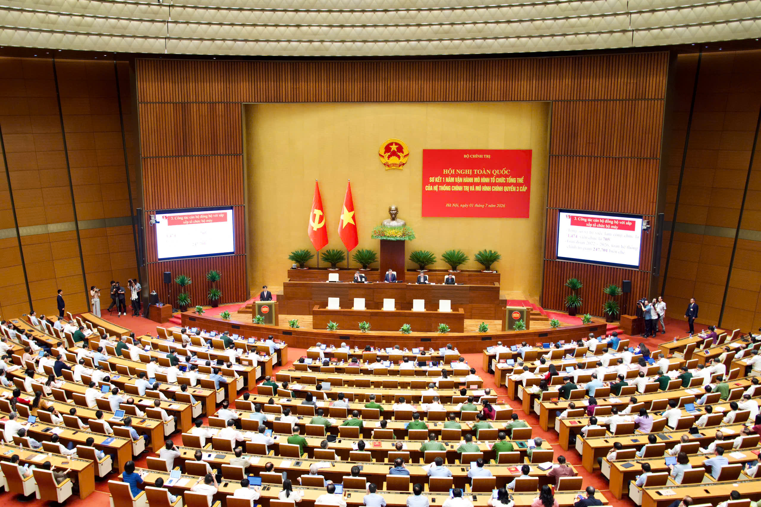Hội nghị toàn quốc sơ kết 1 năm vận hành mô hình tổ chức của hệ thống chính trị và chính quyền 3 cấp