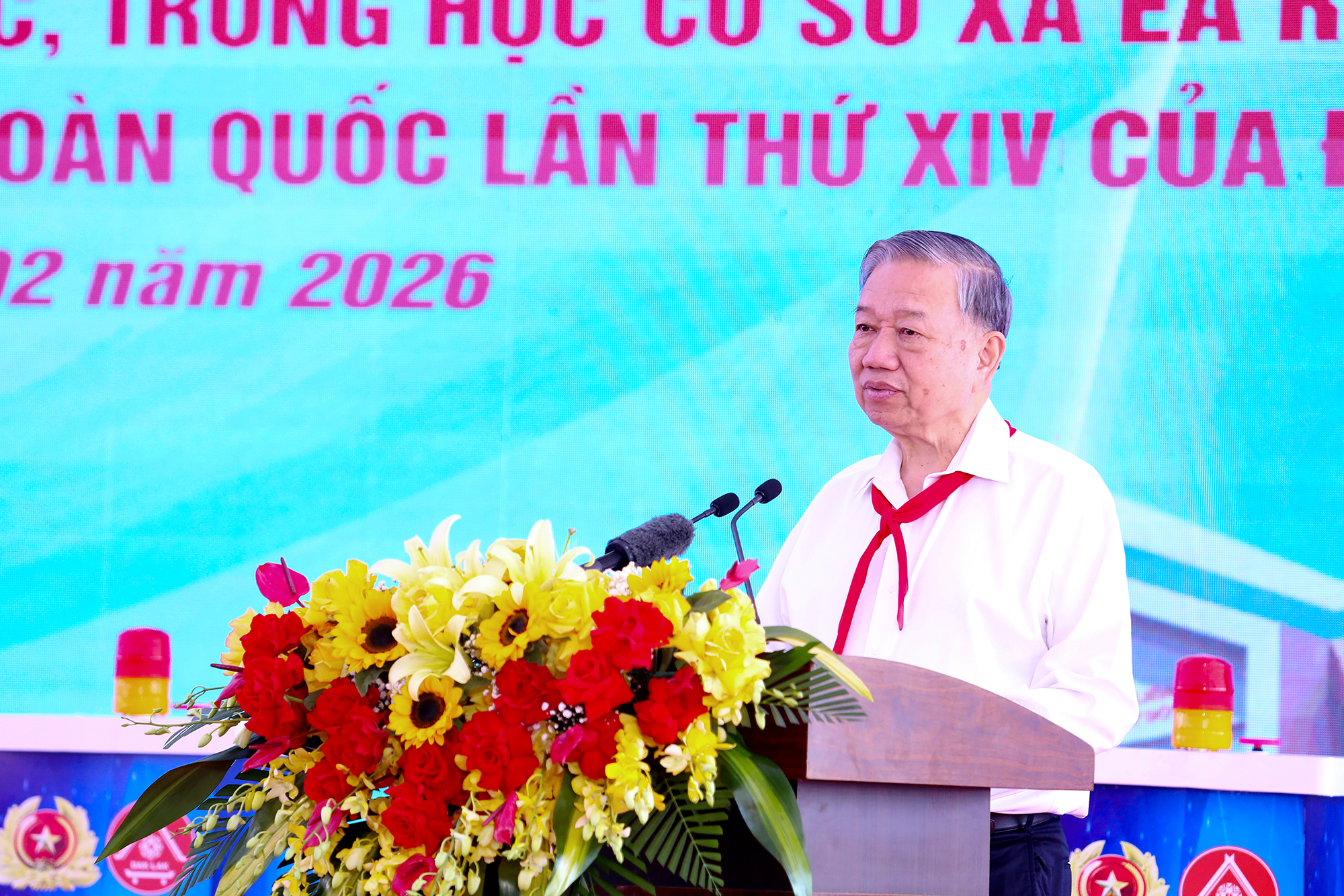 Tổng Bí thư Tô Lâm dự lễ khởi công xây dựng Trường phổ thông nội trú liên cấp tiểu học và trung học cơ sở xã Ea Rốk