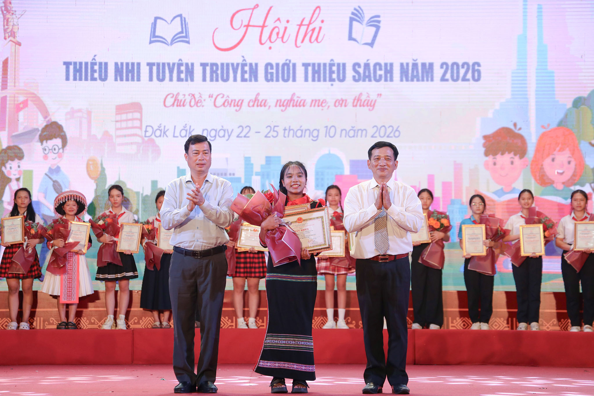 Bế mạc Hội thi Thiếu nhi tuyên truyền, giới thiệu sách tỉnh Đắk Lắk năm 2026: Trường PTDTNT THCS M’Drắk (xã Cư M’ta) xuất sắc giành giải Nhất