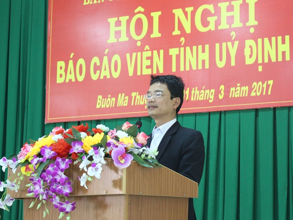 Hội nghị báo cáo viên Tỉnh ủy tháng 3/2017