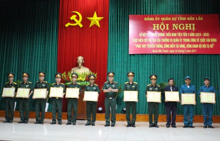 Đảng ủy Quân sự tỉnh tổ chức Hội nghị sơ kết Cuộc vận động "Phát huy truyền thống, cống hiến tài năng, xứng danh Bộ đội Cụ Hồ".