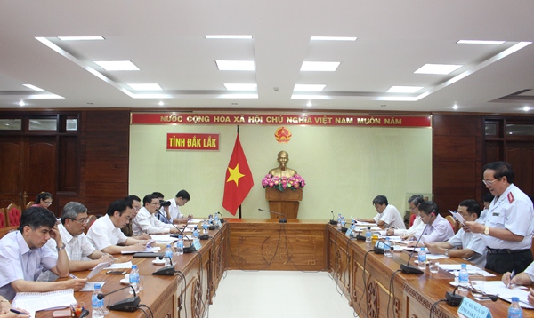Đoàn công tác Ủy ban Trung ương Mặt trận Tổ quốc Việt Nam làm việc với UBND tỉnh về việc giám sát công khai kết luận thanh tra