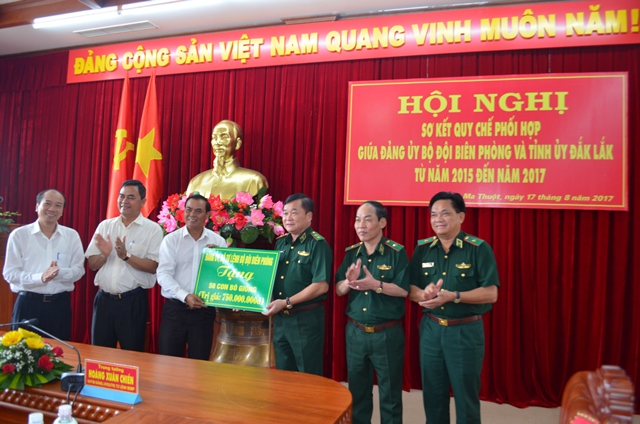 Đảng ủy Bộ đội Biên phòng và Tỉnh ủy Đắk Lắk đã tổ chức Hội nghị sơ kết thực hiện Quy chế phối hợp giai đoạn 2015- 2017