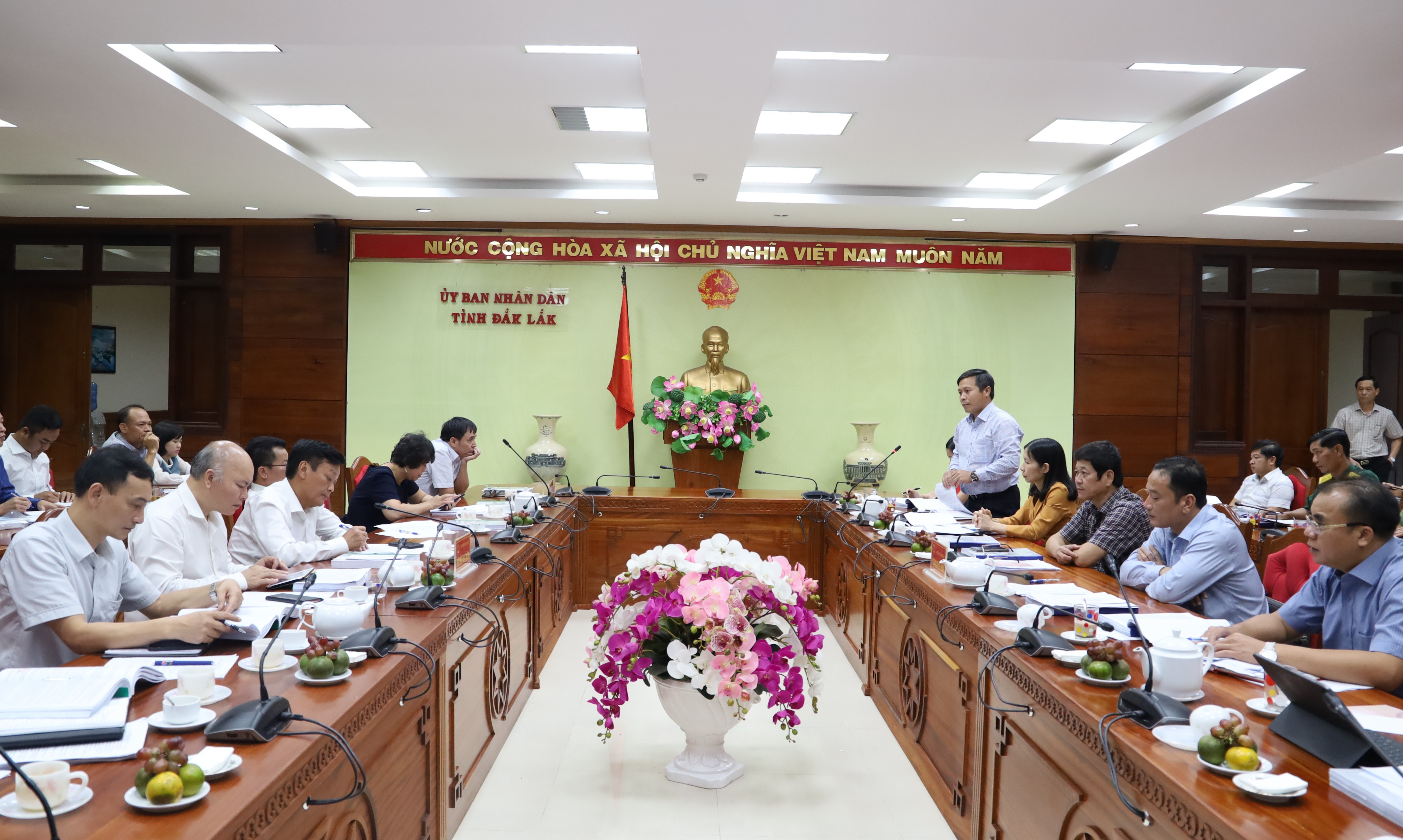 Surveying the area expected to become Pong Drang Town, Krong Buk District