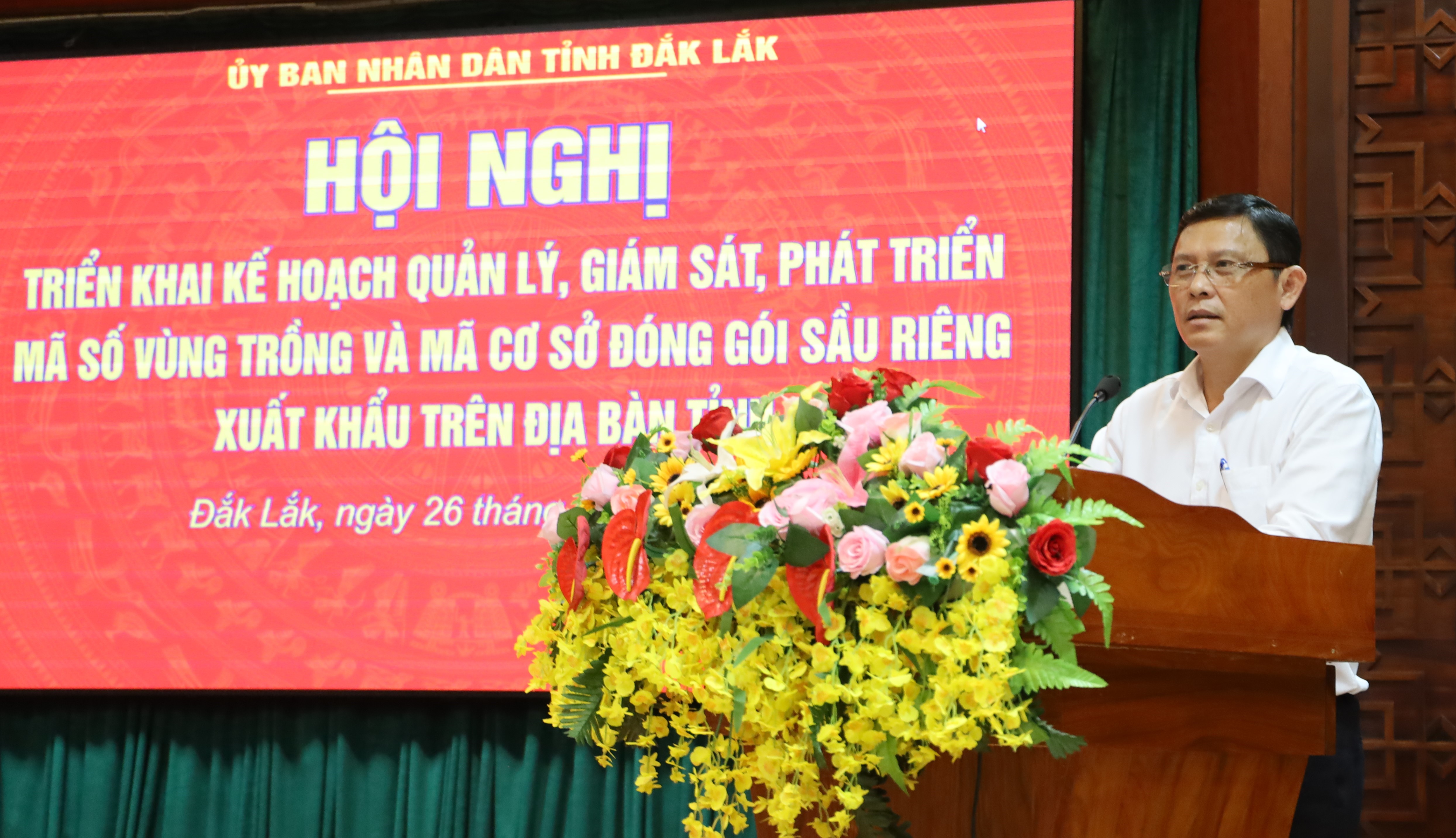 Implementing the management plan of planting area codes, export durian packaging facility codes