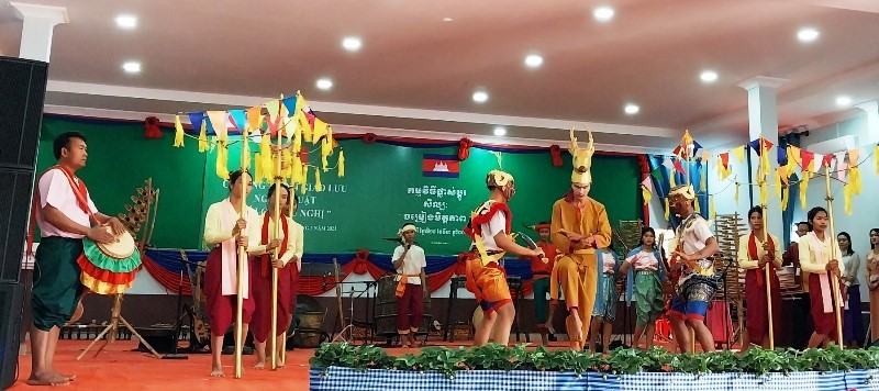 Cultural exchange program with the theme "Vietnam - Cambodia Friendship Song"