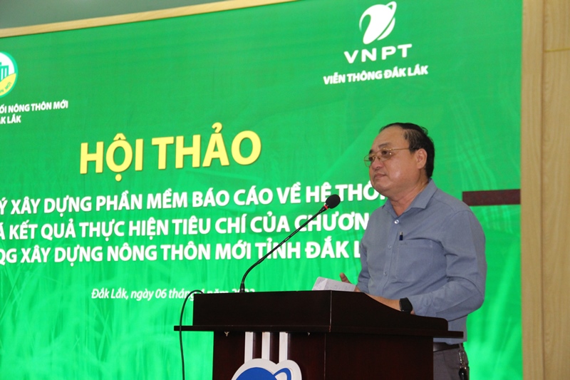 Workshop on software development for reporting on the evaluation system of the criteria implementation of the new rural development program in Dak Lak province