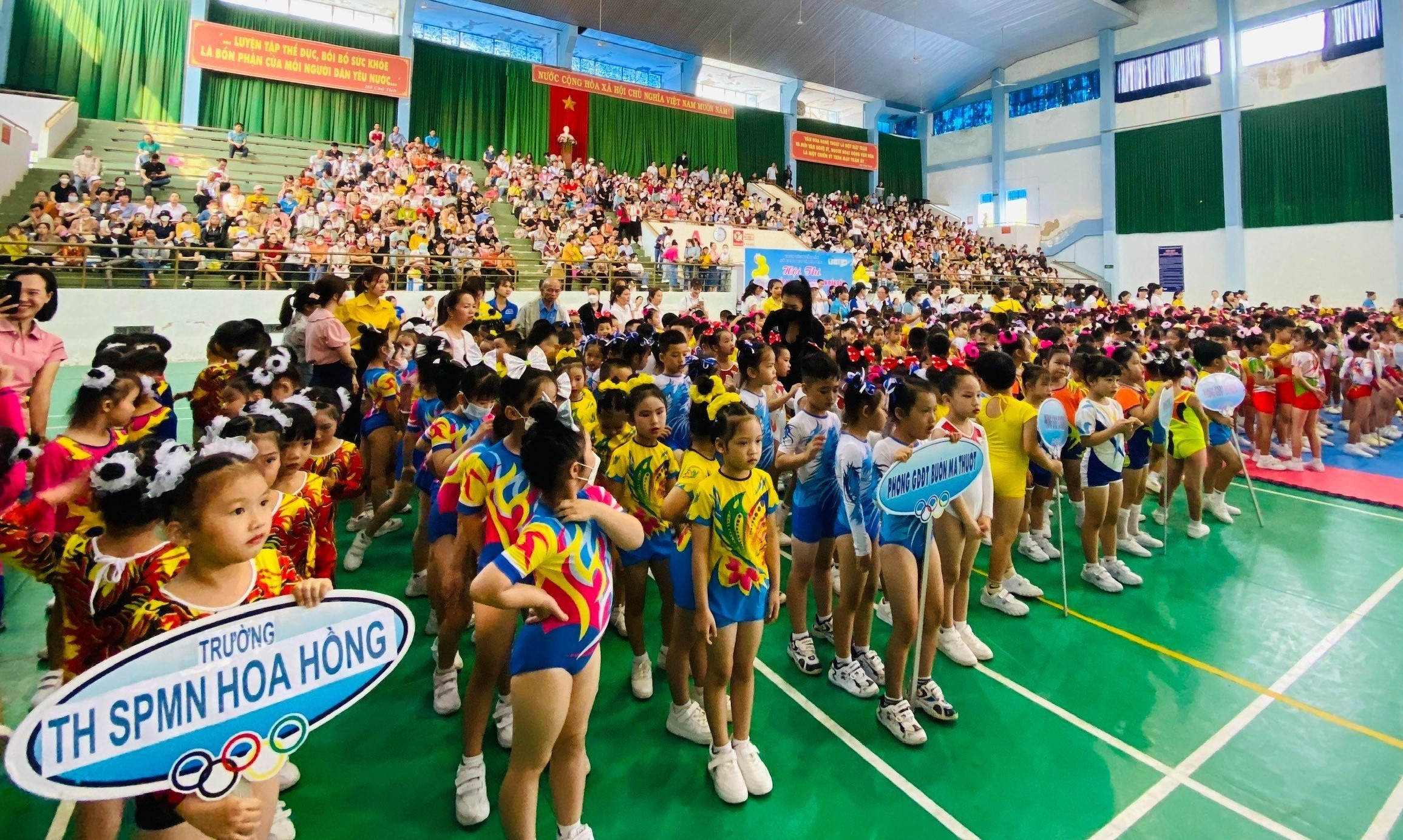 More than 750 preschoolers participated in the Dak Lak province's Aerobic competition for the academic year 2022-2023