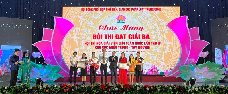 Dak Lak Province achieved the third prize at the 4th National Good Mediator Competition in the Central Highlands - Central Region