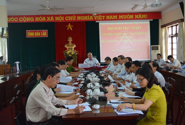 Hội nghị trực tuyến ứng phó với hạn hán, xâm nhập mặn năm 2015 -2016 và ảnh hưởng của hiện tượng El Nino.