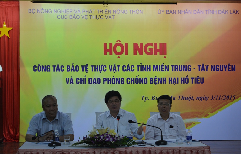 Hội nghị công tác bảo vệ thực vật các tỉnh Miền Trung – Tây Nguyên và chỉ đạo phòng chống bệnh hại hồ tiêu.