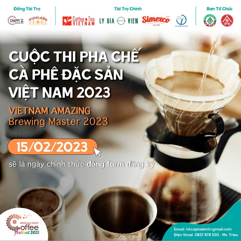 Cuộc thi pha chế cà phê đặc sản Việt Nam 2023- Viet Nam amazing brewing master 2023
